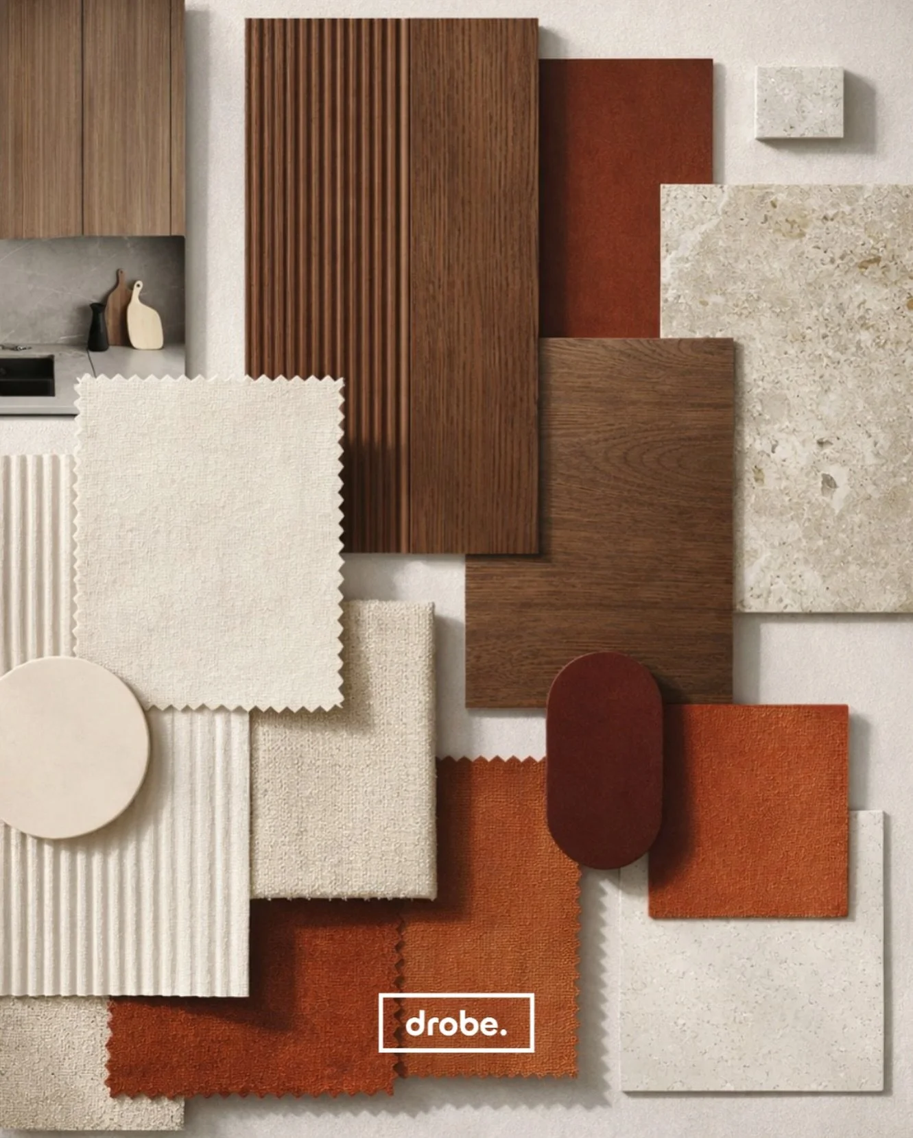 Moodboards are where ideas begin. 
We help turn them into spaces you can actually live in.
From fluted timber and warm wood tones to considered materials and finishes, our role is bringing inspiration to life in a way that feels effortless and timele