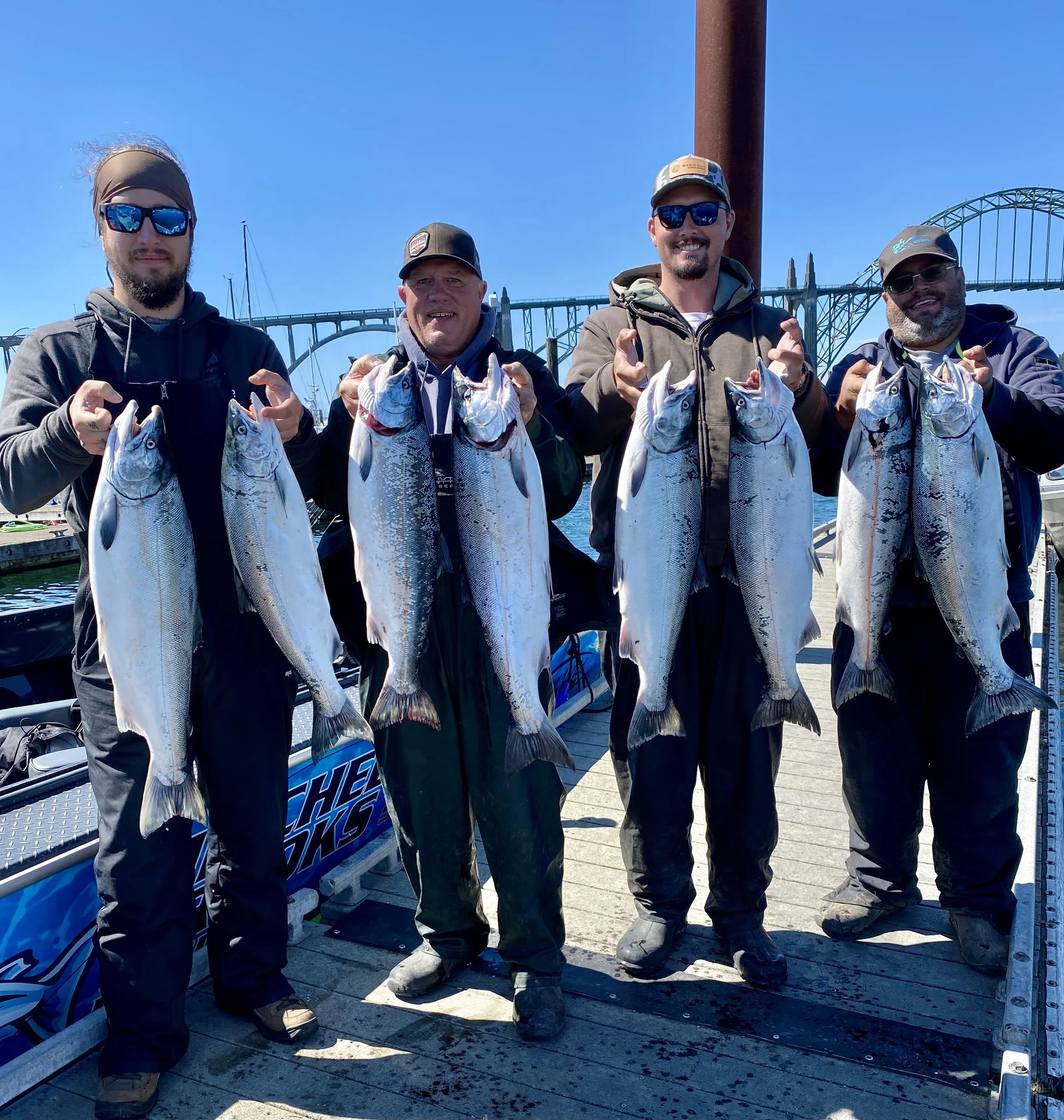 Limits of coho salmon out of Newport Oregon with Guide Mitchell Brooks