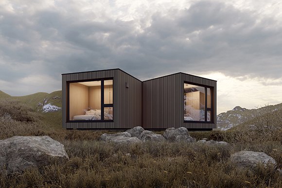 Dan-Wood Holiday Range NEXT 63 L-3 E Single Storey Price £130,100 Size (Usable Area) 66.40 m² (714,72 ft²) 3 x Bedrooms. 1 x Bathrooms. No Garage. Available From Cherish Homes 0845 430 0010. Exterior