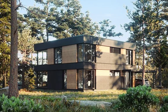 Dan-Wood Vision Range Vision 195 2-Storey. Exterior. Price £782,200. Usable Area 205.87 m² (2,216 ft² ). 4 x Bedrooms. 3 x Bathrooms. Garage - No. Available From Cherish Homes 0845 430 0010