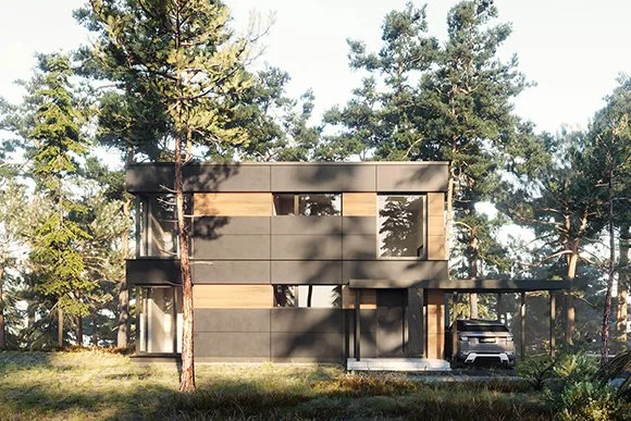 Dan-Wood Vision Range Vision 195 2-Storey. Exterior. Price £782,200. Usable Area 205.87 m² (2,216 ft² ). 4 x Bedrooms. 3 x Bathrooms. Garage - No. Available From Cherish Homes 0845 430 0010
