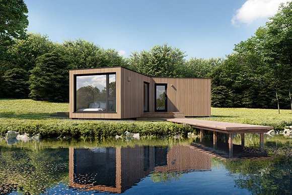 Dan-Wood Holiday Range NEXT 48 L-3 E Single Storey Price £112,500 Size (Usable Area) 51.25 m² (551,65 ft²) 3 x Bedrooms. 1 x Bathrooms. No Garage. Available From Cherish Homes 0845 430 0010. Exterior