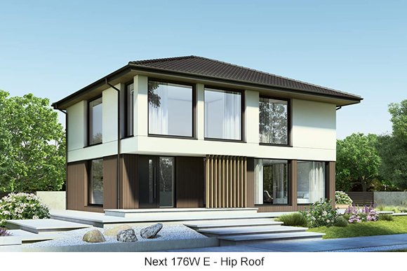 Dan-Wood NEXT Range NEXT 176W E 2-Storey Price £503,200 Size (Usable Area) 189.14 m² (2,036 ft²) 3 x Bedrooms. 3 x Bathrooms. Garage - No. Available From Cherish Homes 0845 430 0010. Exterior