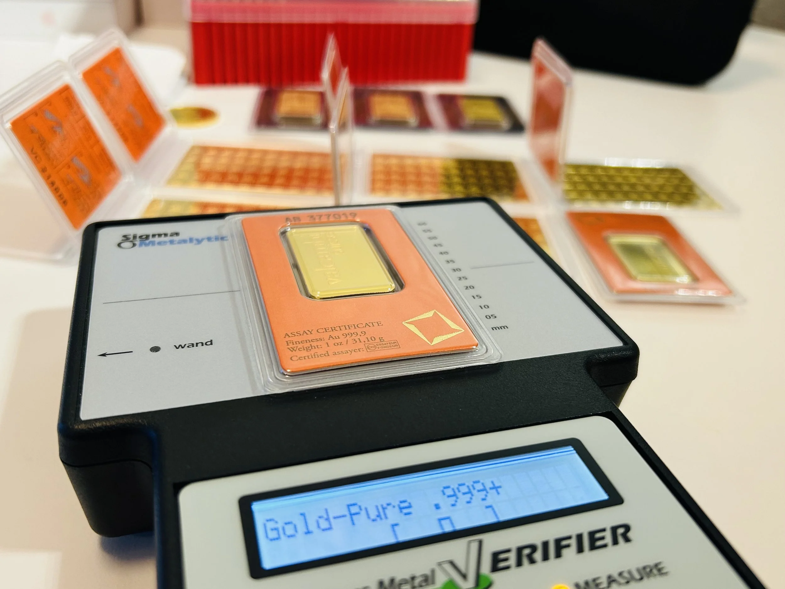 1 oz Gold Bar Valcambi w/Assay Valcambi Mint