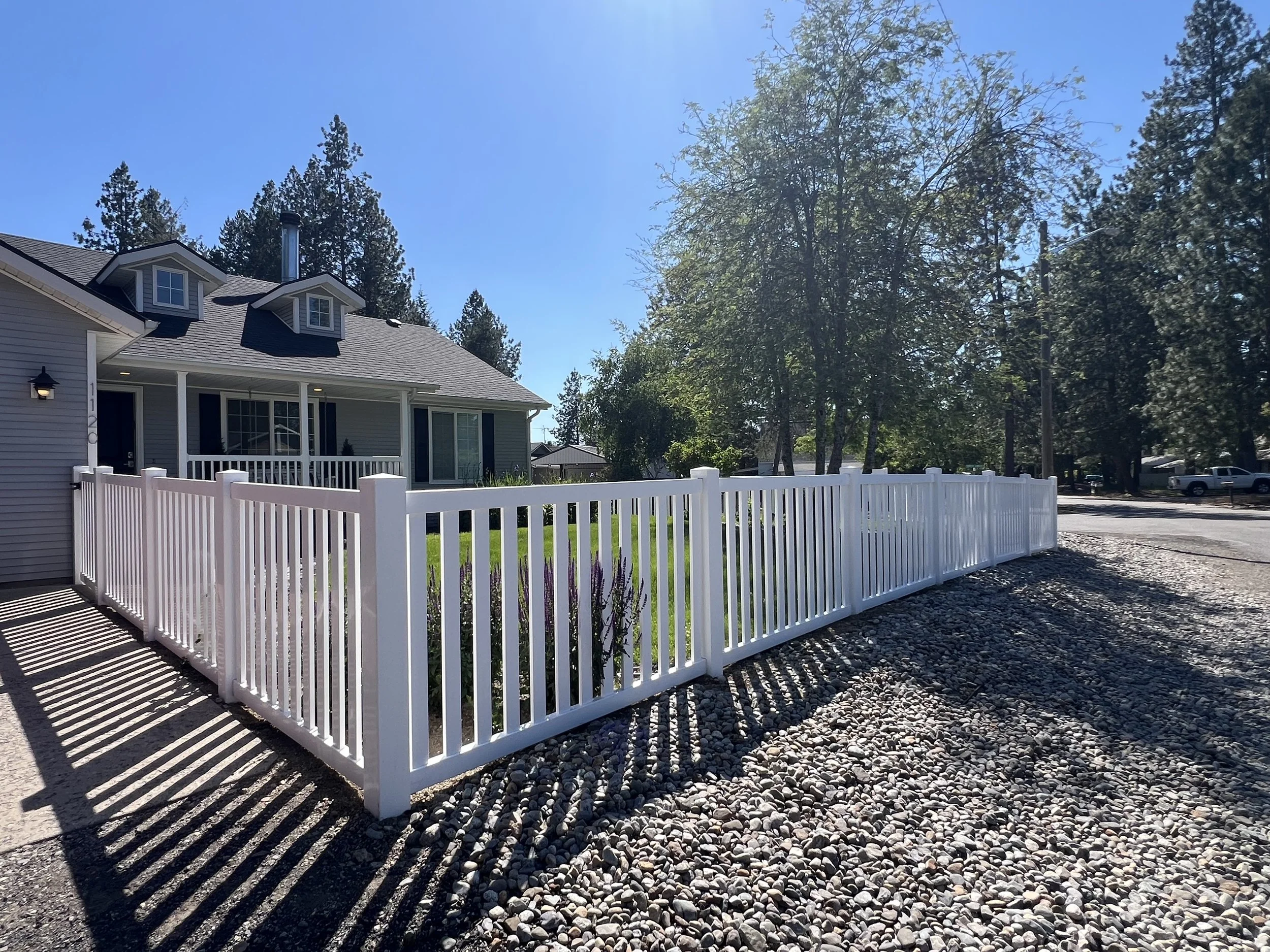 White Vinyl Picket Fencing