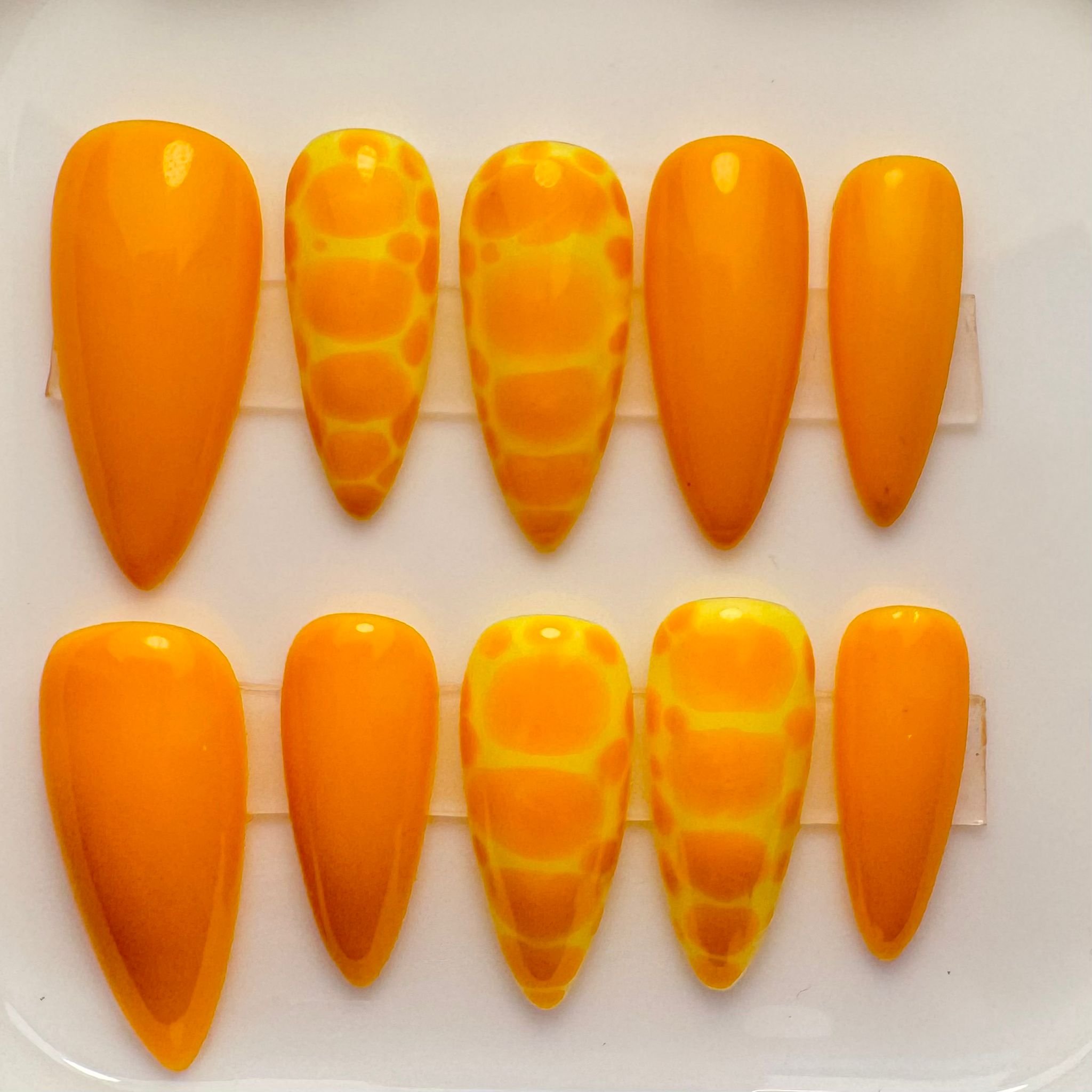 Press On Nails Yellow Croc - On It Nails