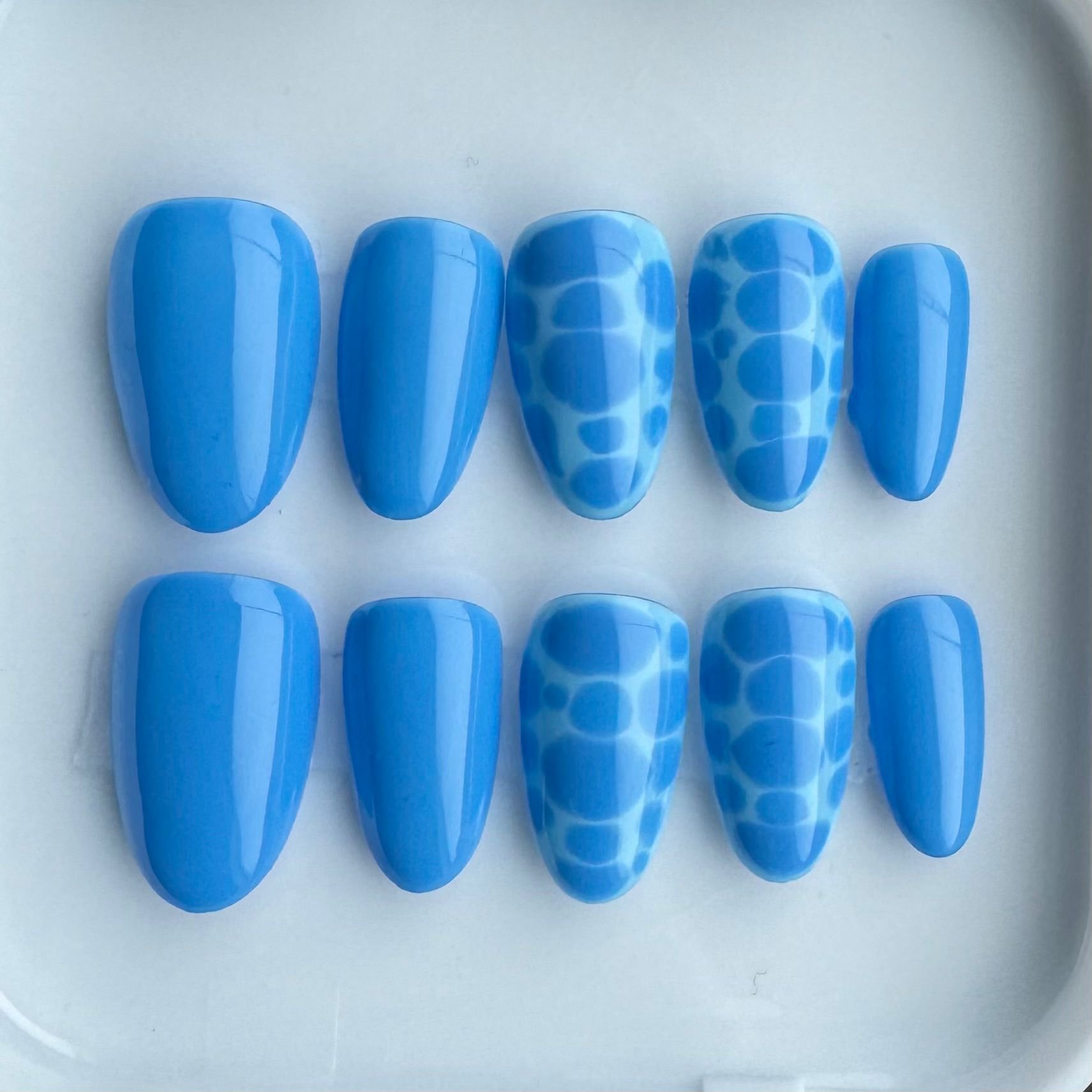 Press On Nails Blue Croc - On It Nails