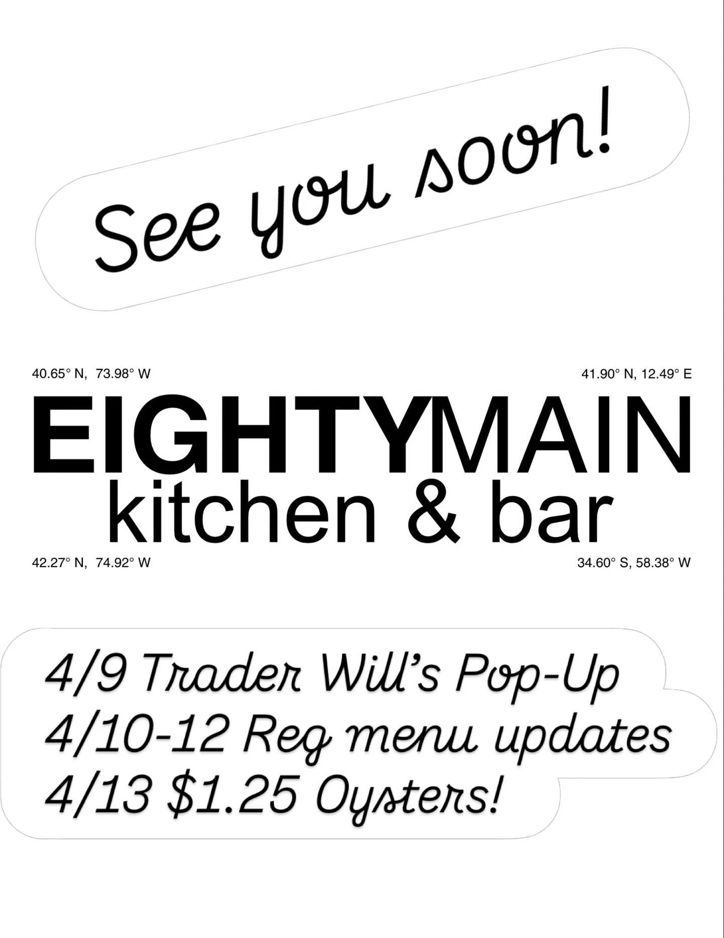 Looking forward to seeing you! Get your yard work started then come in for dinner! 🐦
