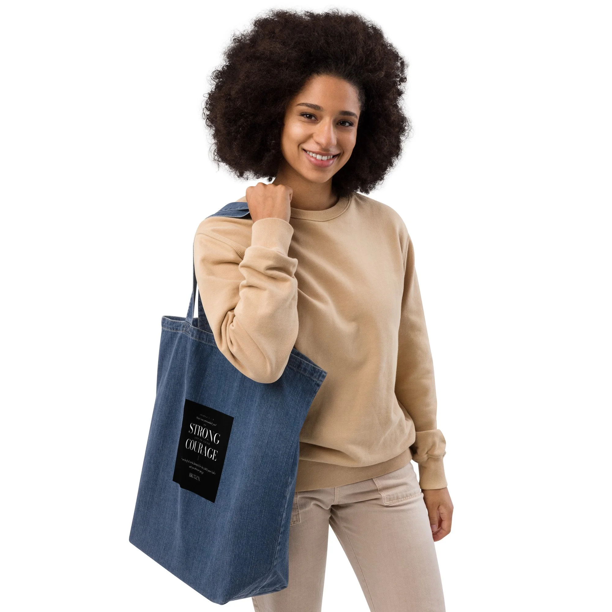 Joshua 1:9 - Denim Tote