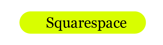 Gelbes Banner mit schwarzem Text 'Squarespace' auf einem neongelbem Hintergrund.
