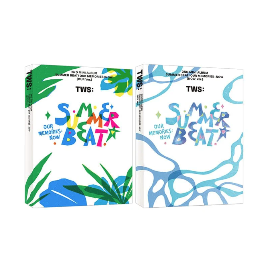 TWS albums in green and blue