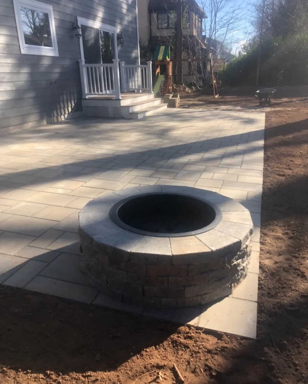 fire pit we did!  #westfieldnj call/text 908-917-0147 for a free estimate!  #landscaping #smallbusiness #smallbusinessnj