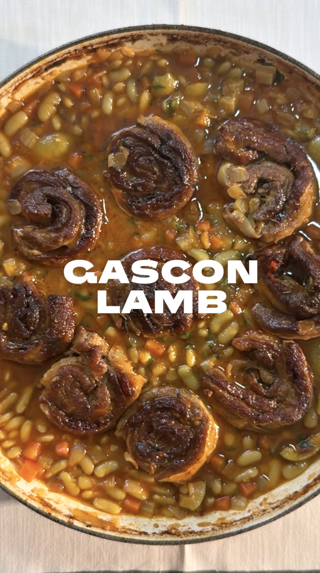 LAMB BELLY, GREEN OLIVES &amp; FLAGEOLET BEANS