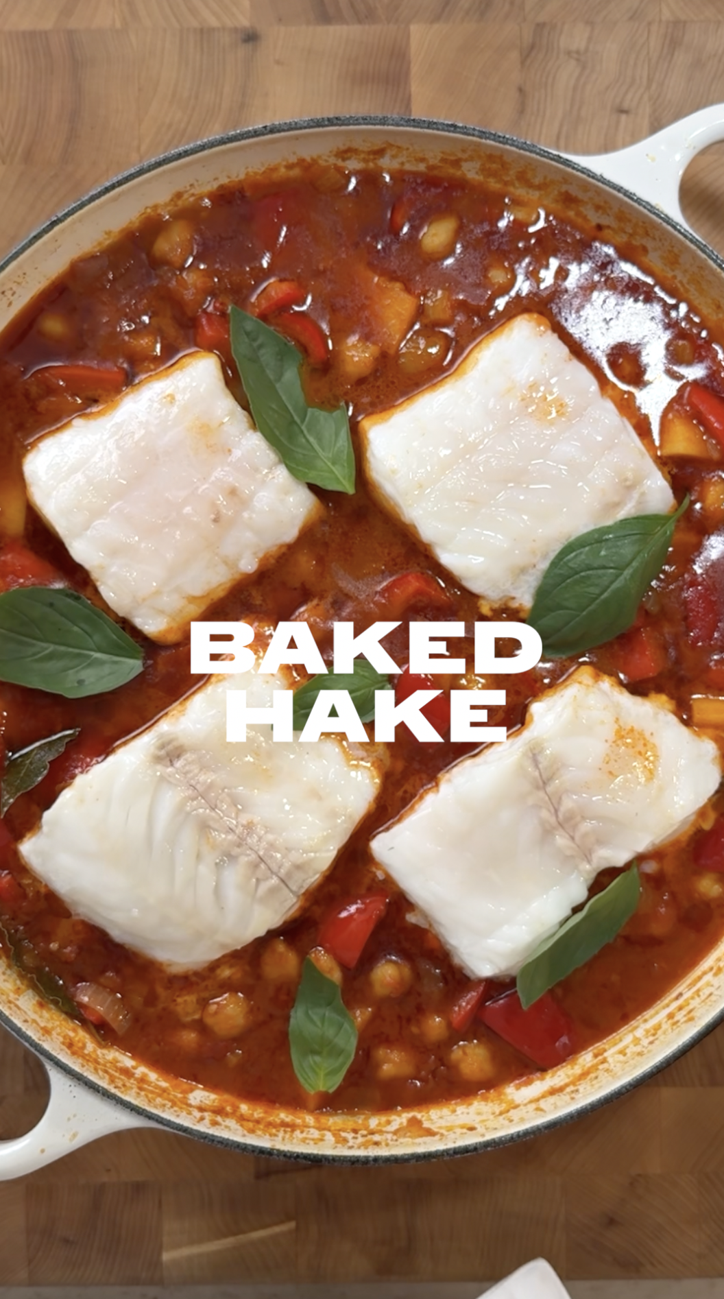 Hake, chickpeas & dill crème fraîche