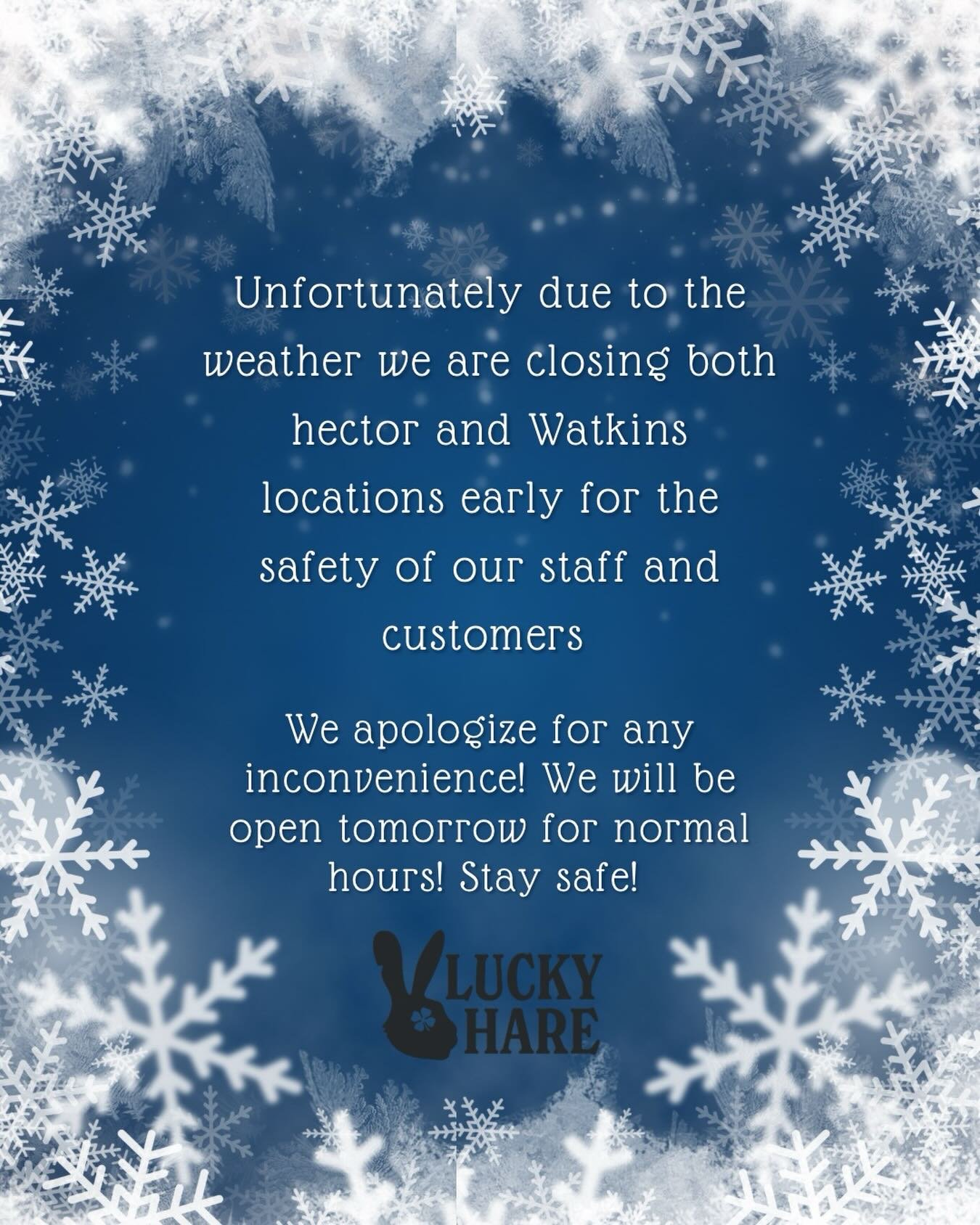 Stay safe everyone!❄️