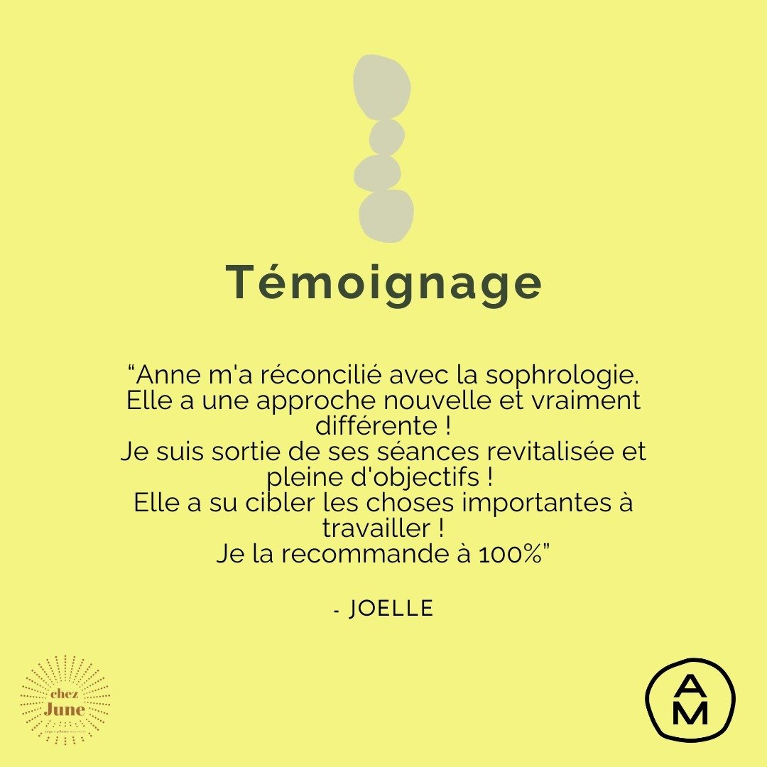 Hello &agrave; tous!

Aujourd'hui je partage avec vous ce joli t&eacute;moignage, qui m&rsquo;a profond&eacute;ment touch&eacute;e et qui explique ce que la sophrologie peut offrir!
La sophrologie, c&rsquo;est avant tout un espace de bienveillance et