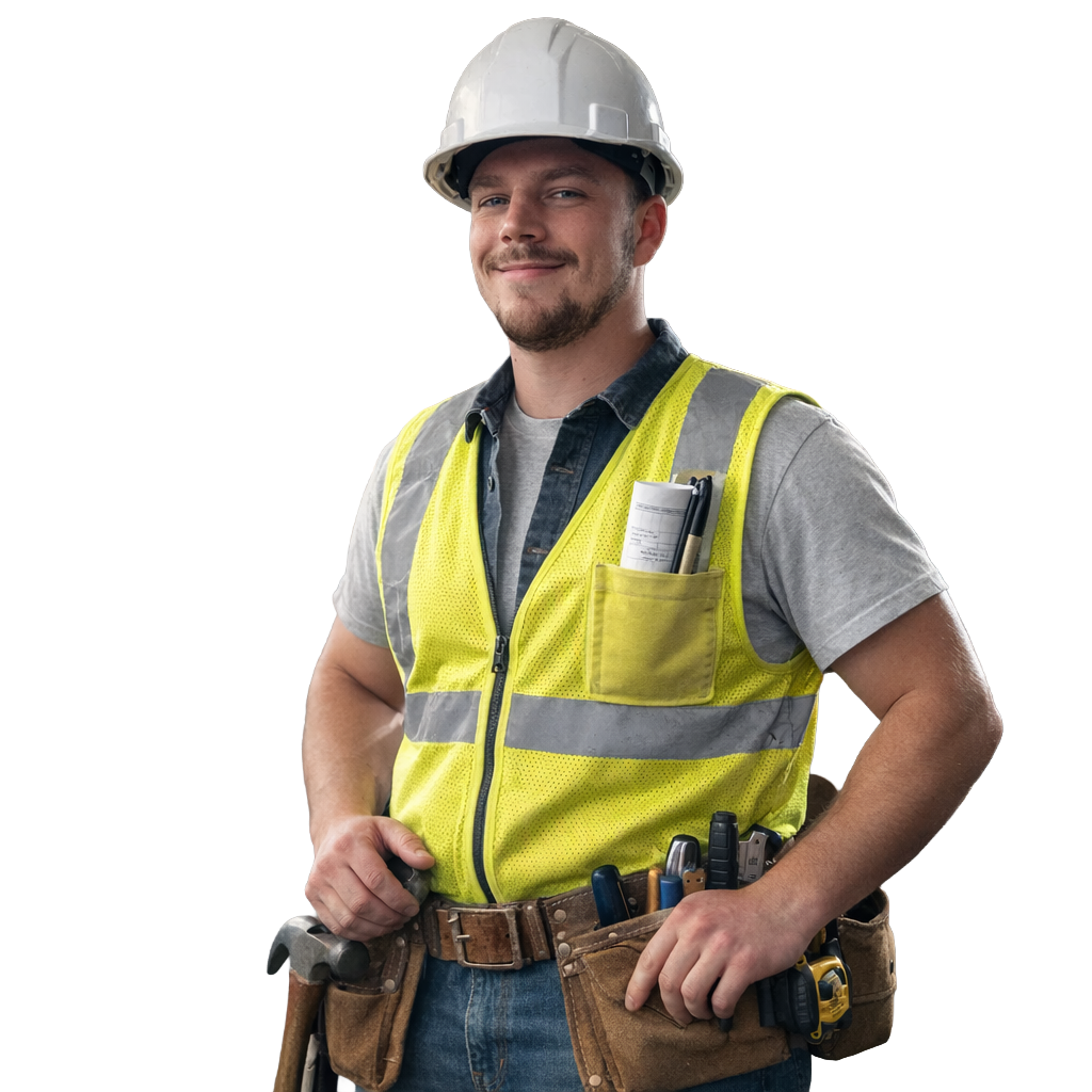 dennis kuebler, owner of Epic Pavement in full workwear