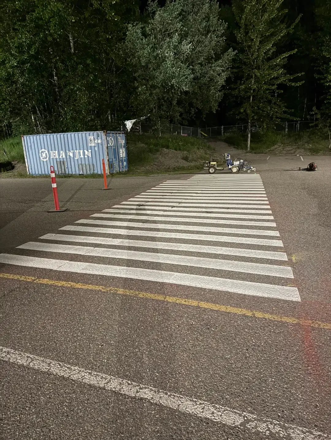 Parking lot sweeping after cleaning results at commercial property - Epic Pavement