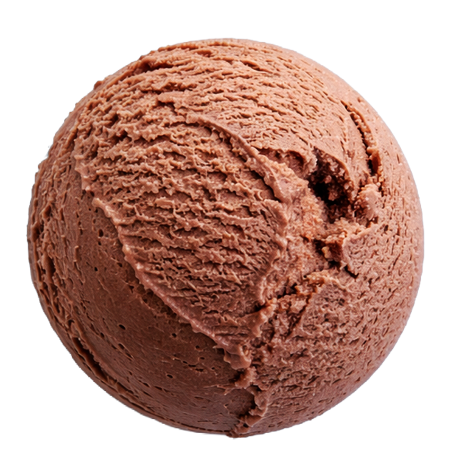 scoop of Chocolate gelato