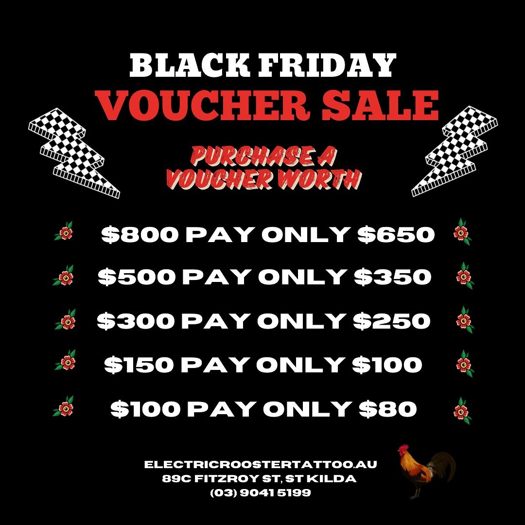 BLACK FRIDAY SALES GOING LIVE! If it&rsquo;s for him / her or just a treat for yourself. Get extra value on voucher purchases. Vouchers can be purchased via instore/ over the phone or via email. Offer ends 30th Nov 12am AEST. 
.
.
.
.
#christmasgifti