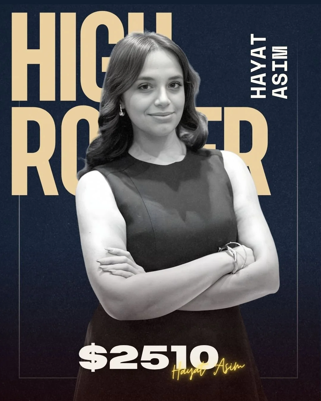 🎉 Huge shoutout to Hayat for crushing it this week and earning the Highroller title!

🔥 In just one week, she racked up an impressive $2510 🚀

Drop a comment to cheer Hayat on! 👏👇

#Highroller #AchievementUnlocked #TeamSpirit #Inspiration #Succe