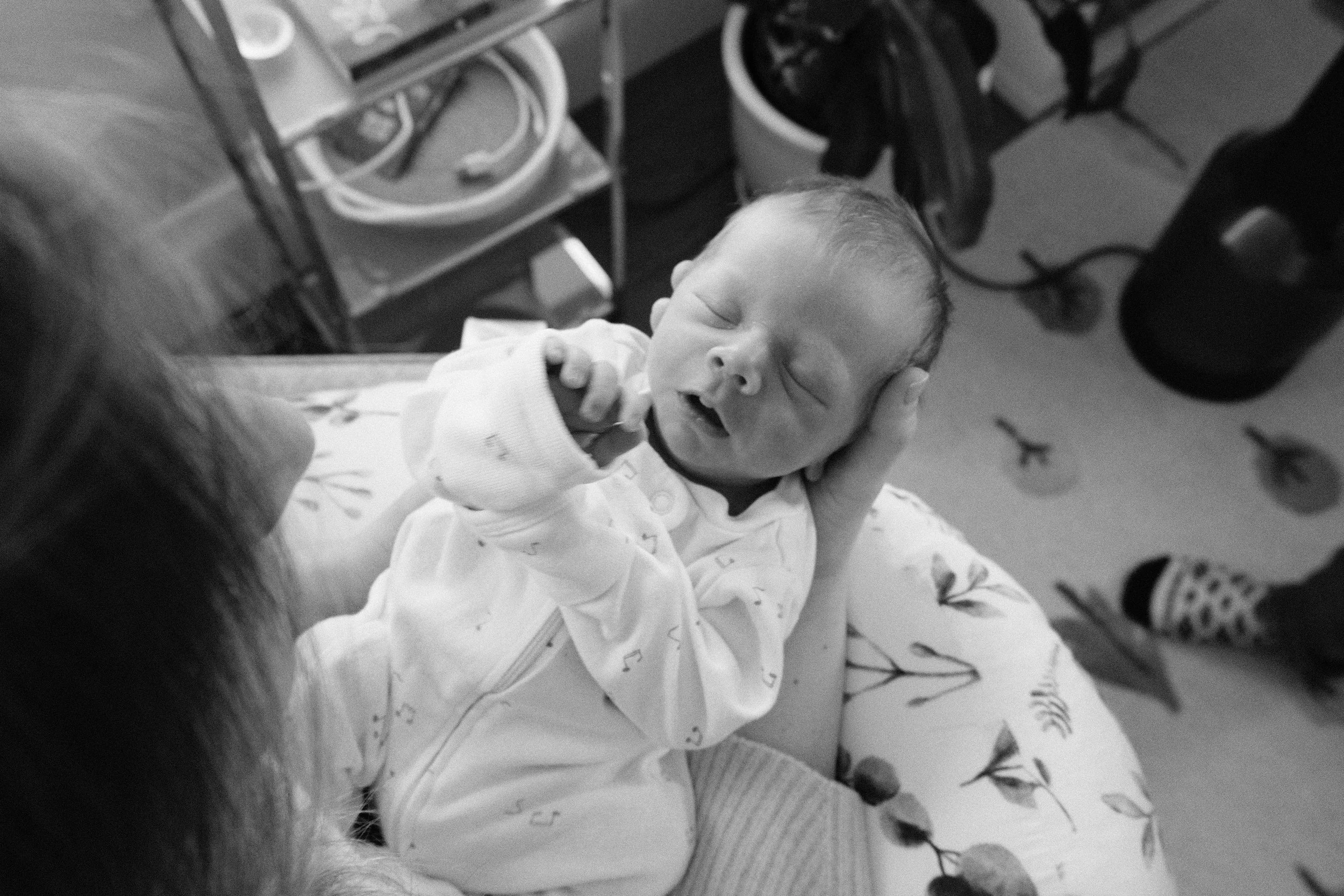 Film Aesthetic Postpartum & Newborn Photography in Toronto Homes