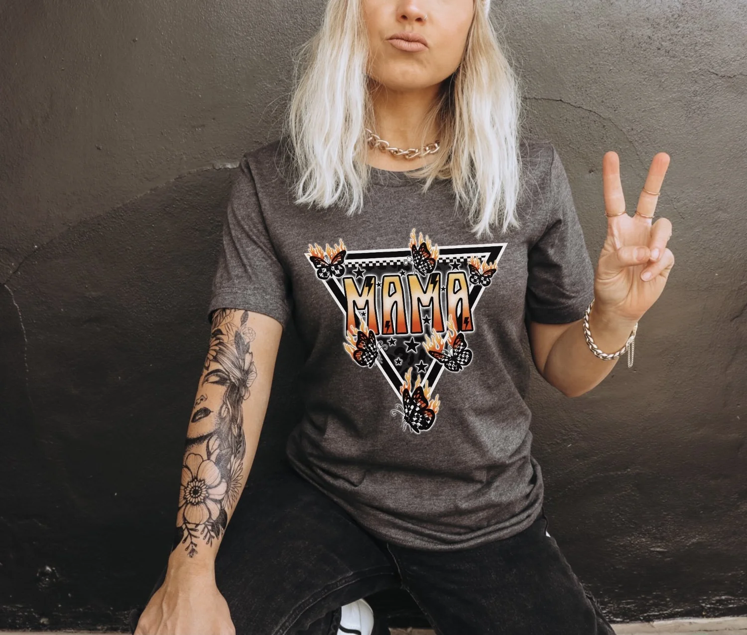 MAMA grunge tee — Iris & Daffodil