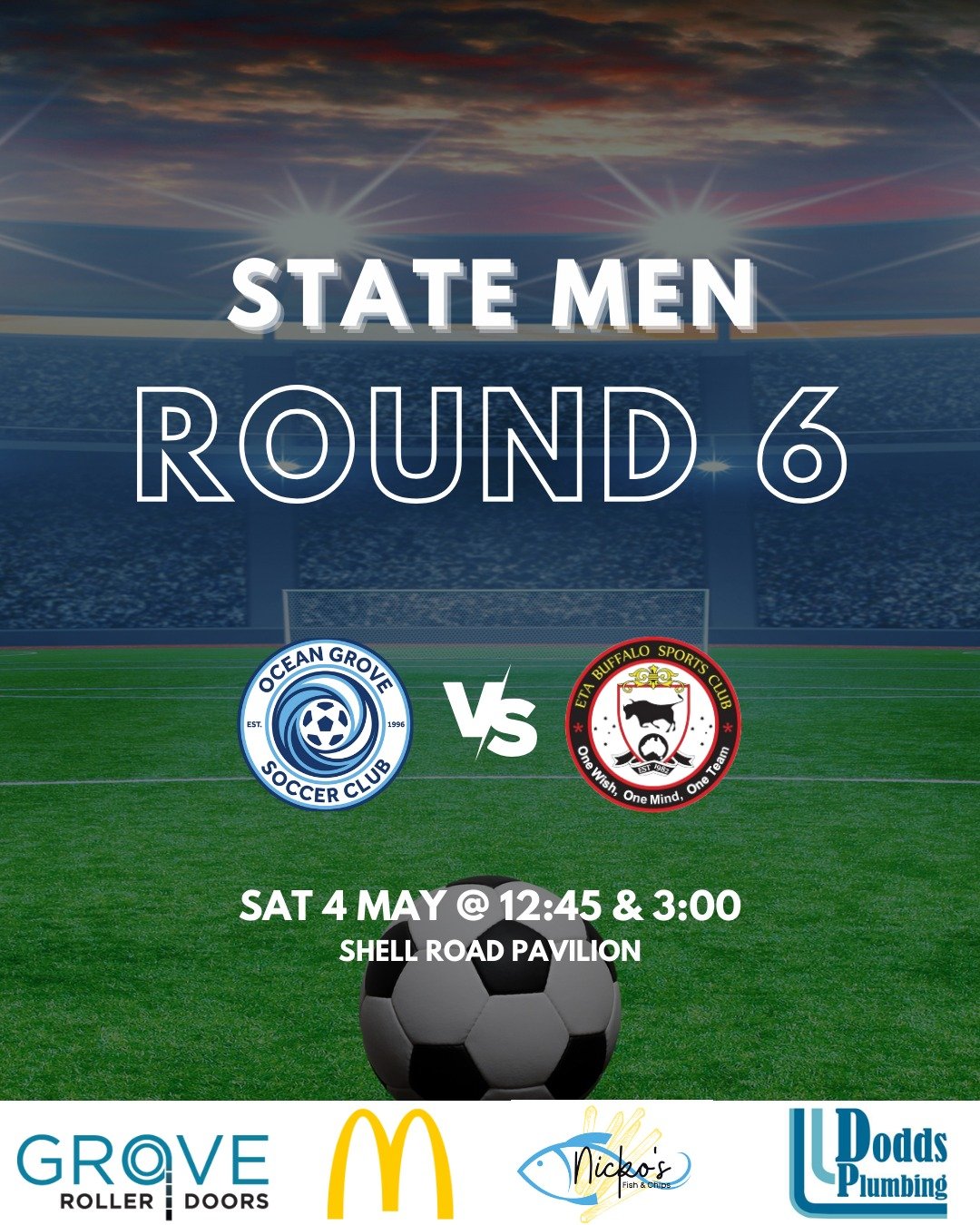 After a bye last week, our State Men are ready for two big matches at home this weekend against ETA Buffalo SC ⚽️

The Reserves kick off at 12:45, and our Senior team starts at 3:00 PM. Come down to Shell Road to show your support!