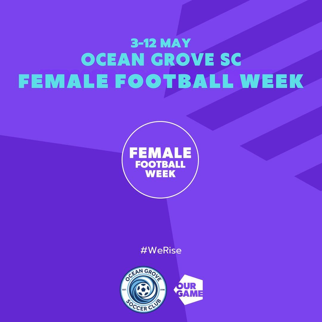 Today is the start of FEMALE FOOTBALL WEEK ⚽️🌊

We look forward to celebrating the awesome female players, coaches and volunteers at OGSC. 

#WeRise #FFW