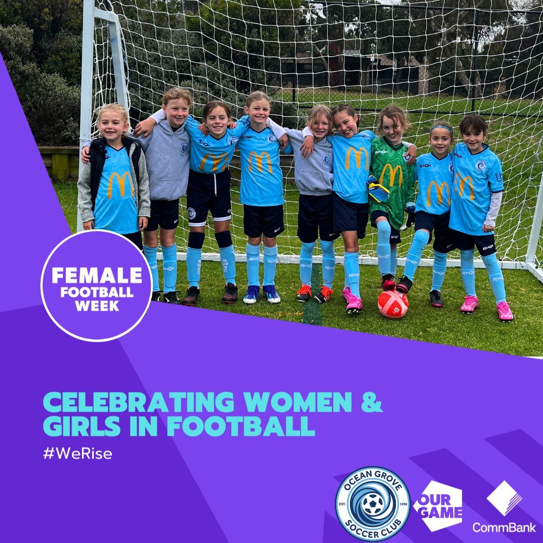 CELEBRATING FEMALE FOOTBALL WEEK! ⚽️

This year we have FIVE U9 teams at the Club! Because there are so many, each team is named after a Matildas player, featured here Teams Carpenter and Catley! Hugh growth in this age group this year. 

Overheard o