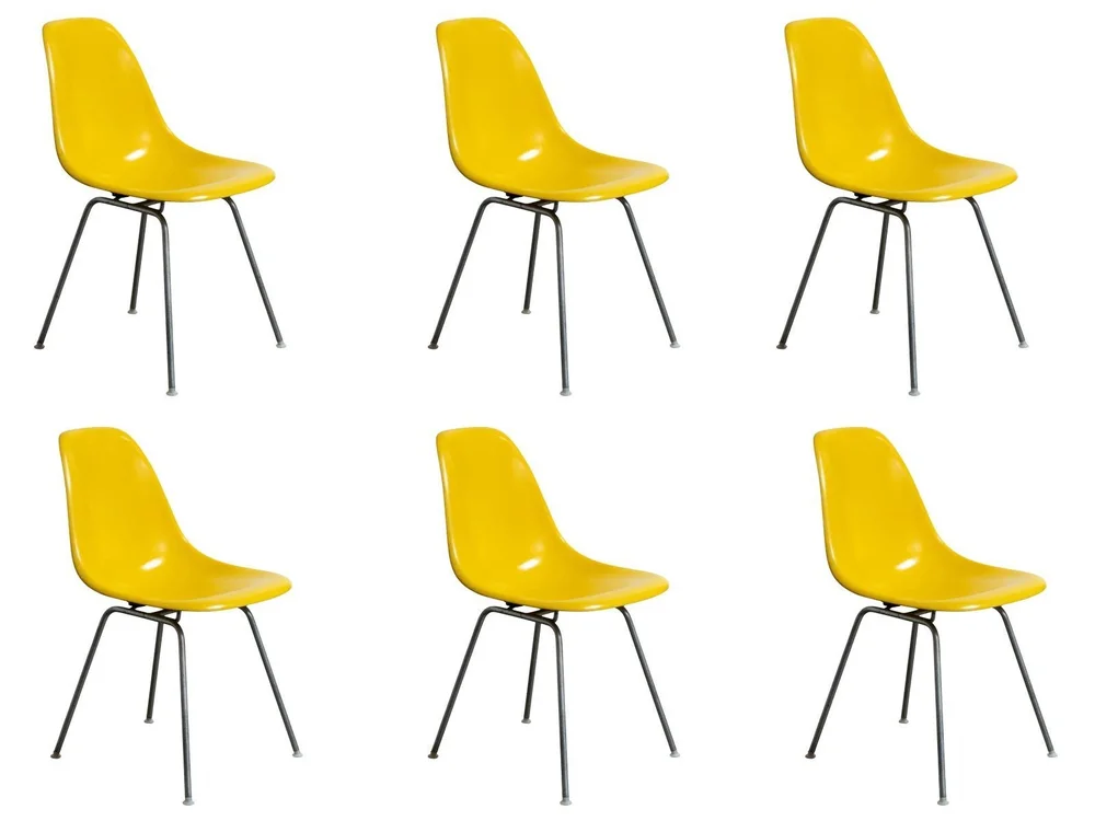 Brilliant Yellow Eames Fiberglass Shell Chairs — OAM