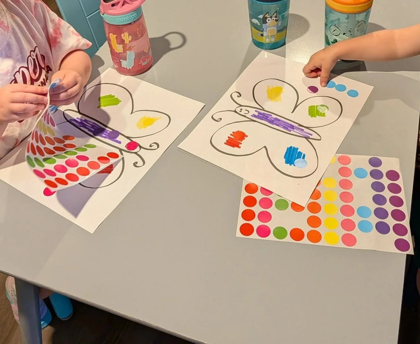 Fine Motor Sticker work