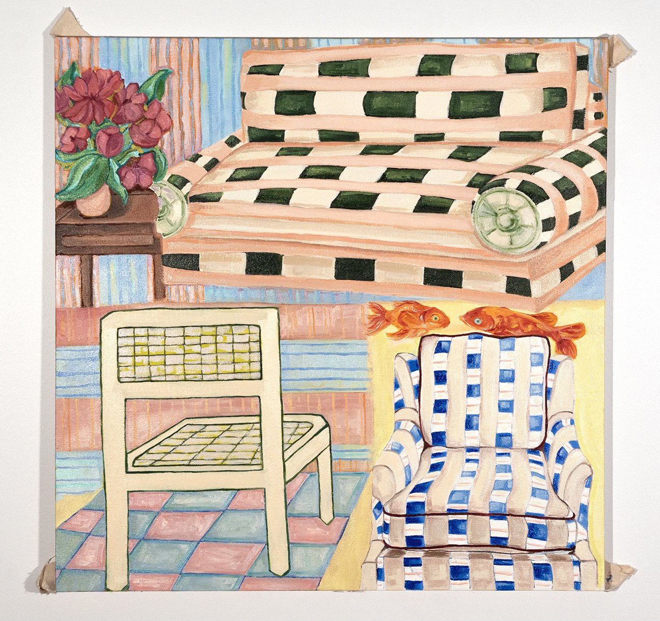 Sit with me, 2024,
30" x 30"
Oil on canvas