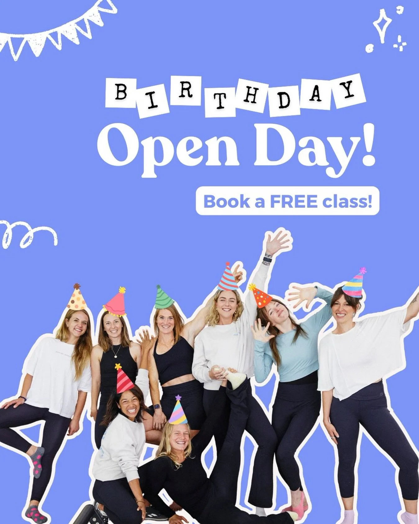 🎉 IT&rsquo;S OUR BIRTHDAY&hellip; AND YOU&rsquo;RE INVITED 🎉

Book a FREE class at the link in our bio (they&rsquo;ll fill up quick!)

Join us this Sunday, April 12th for our Birthday Open Day across both our Reformer + Mat studios &mdash; and trus