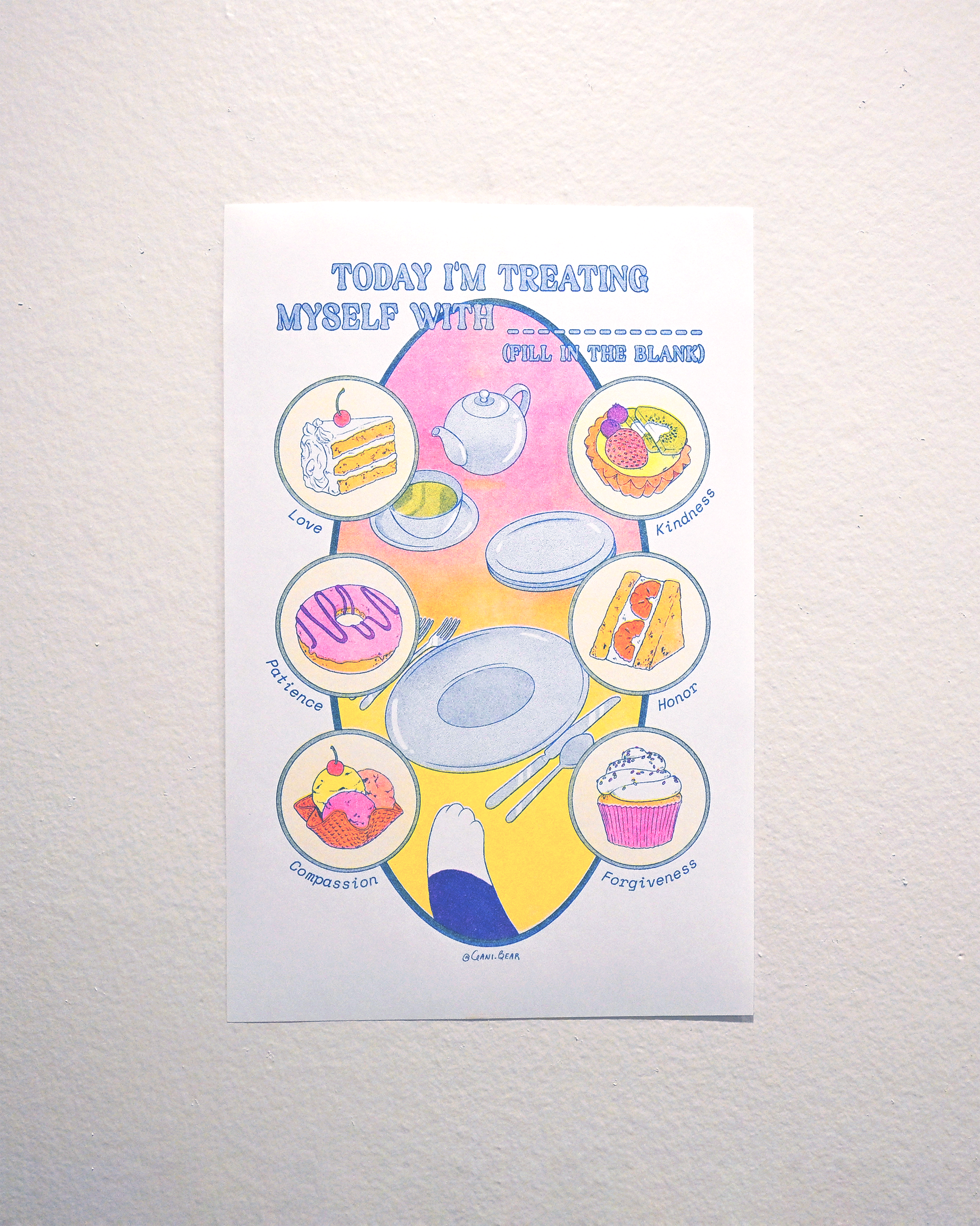 Treating Myself Risograph Print
