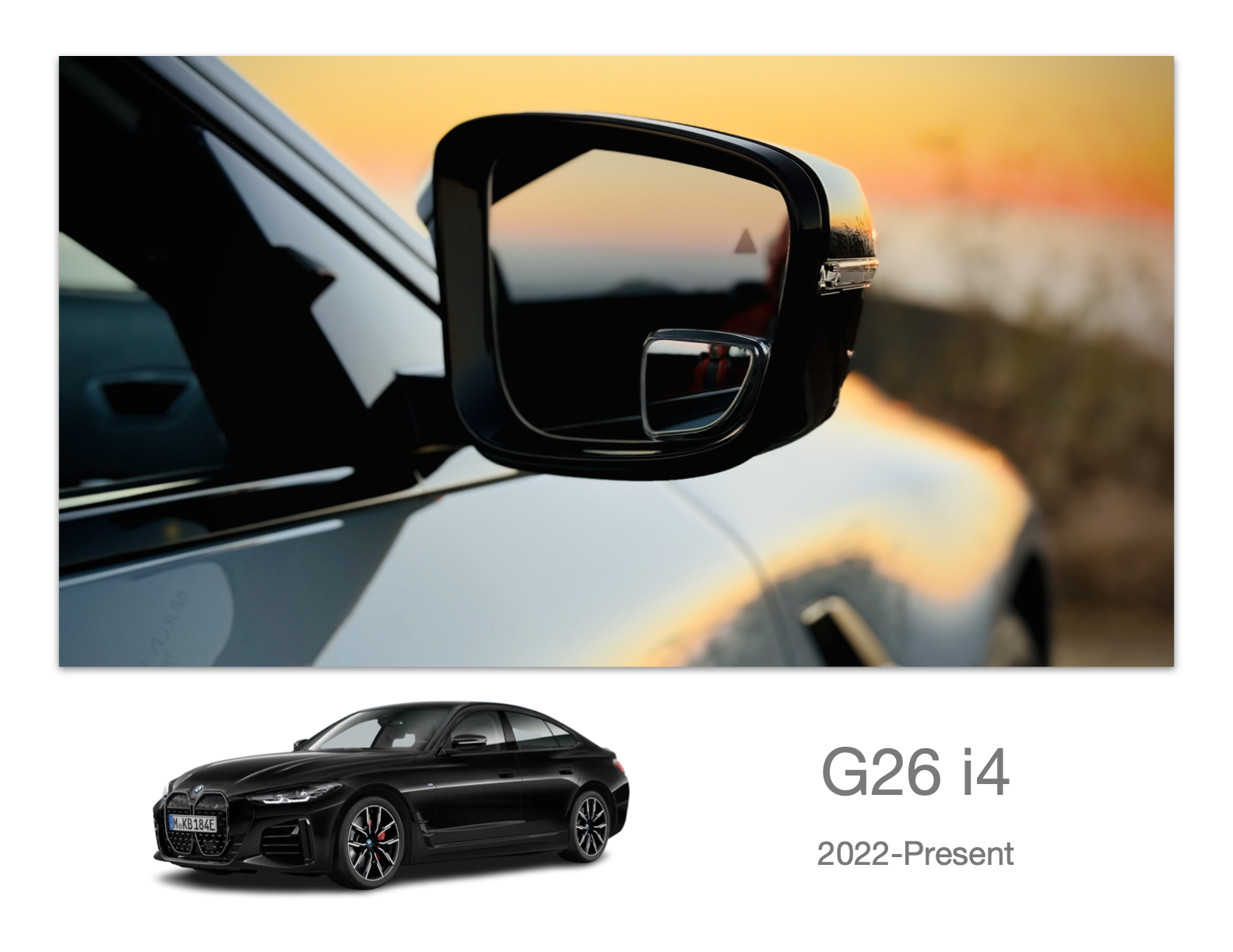 BMW G26 i4 Custom Blind Spot Mirrors