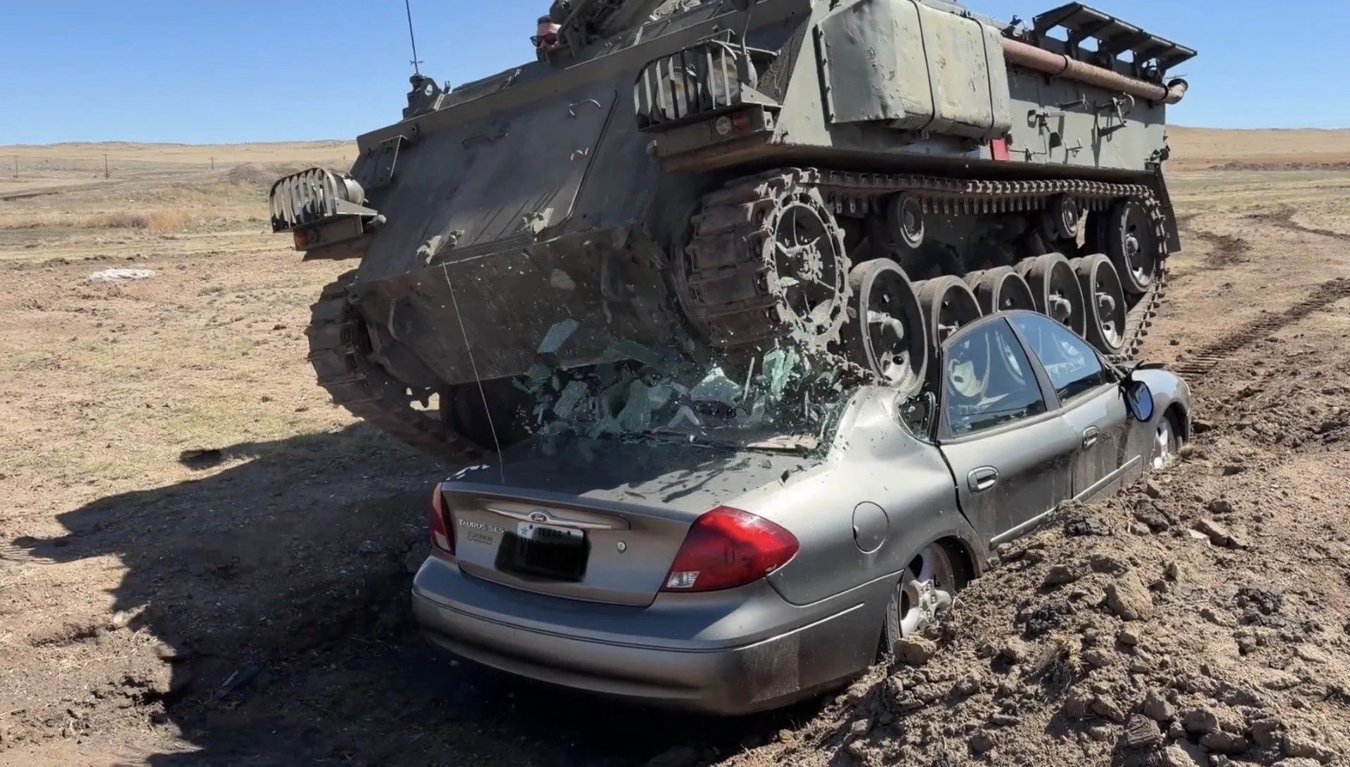 Crushing car