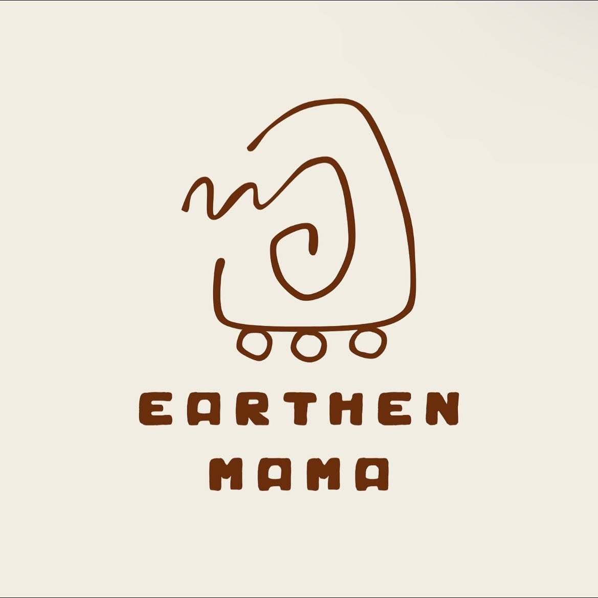 under this potent new moon in taurus i share my logo for earthen mama 🌑 featuring a crescent moon, sacred spiral and serpent headdress in reference to diosa IxChel, and the number 3, which represents women in mayan cosmovision 🌀 ch’ajb’