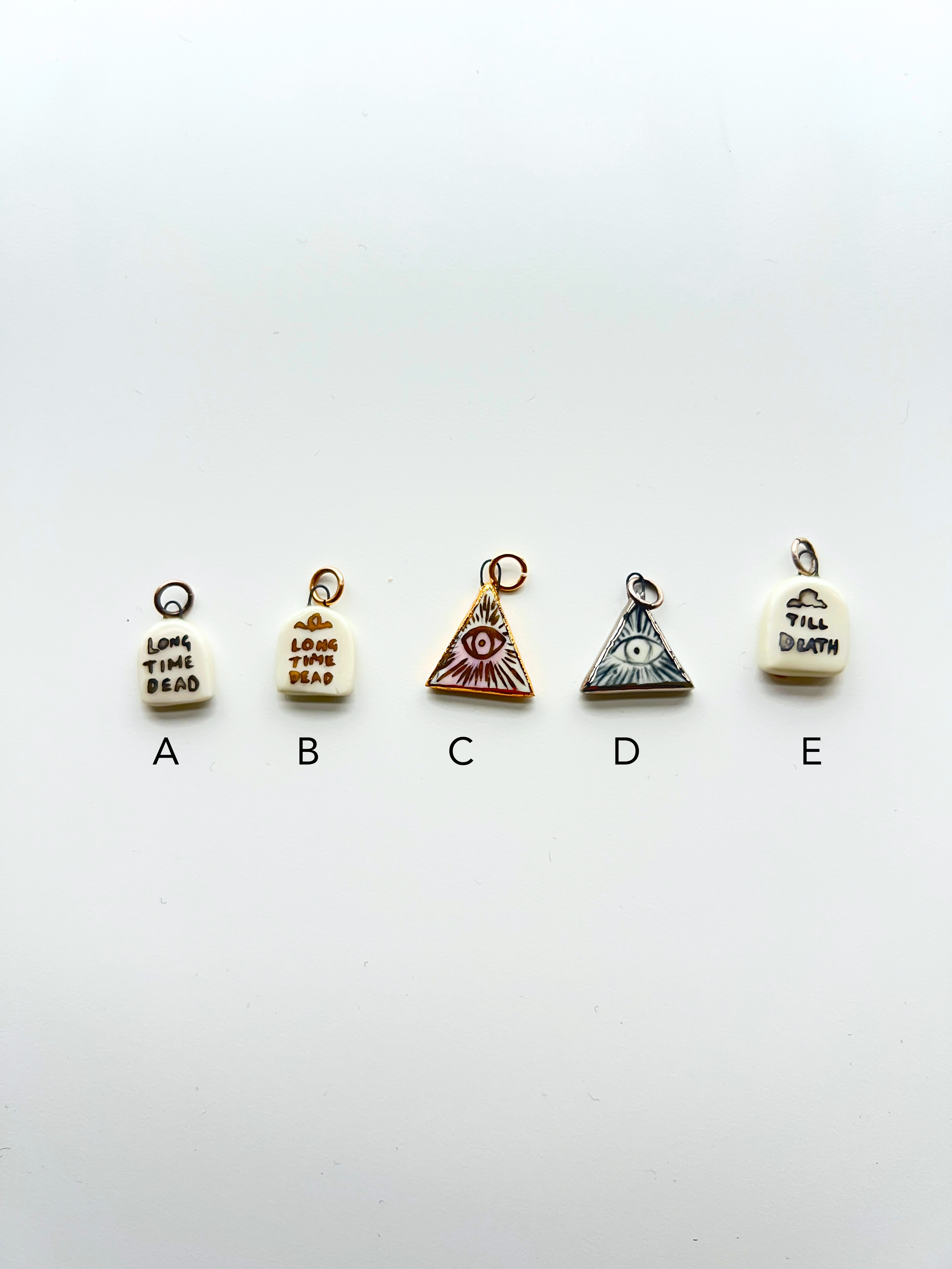 Various Porcelain Charms w. Precious Lustre