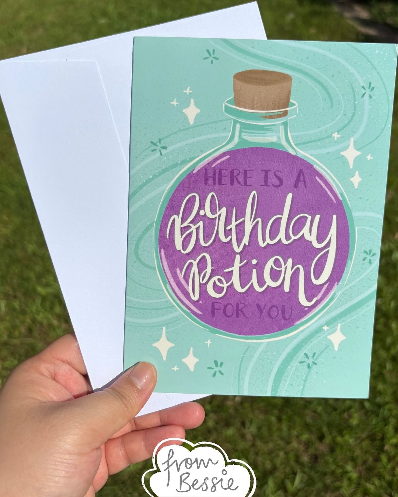 A cute birthday potion for your favourite witchy friends 🥳 this whimsical birthday card is available in my Etsy shop now! 💛

#greetingcarddesign #etsyshop #smallshop #stationerydesign #birthdaycard #witchaesthetic #potion