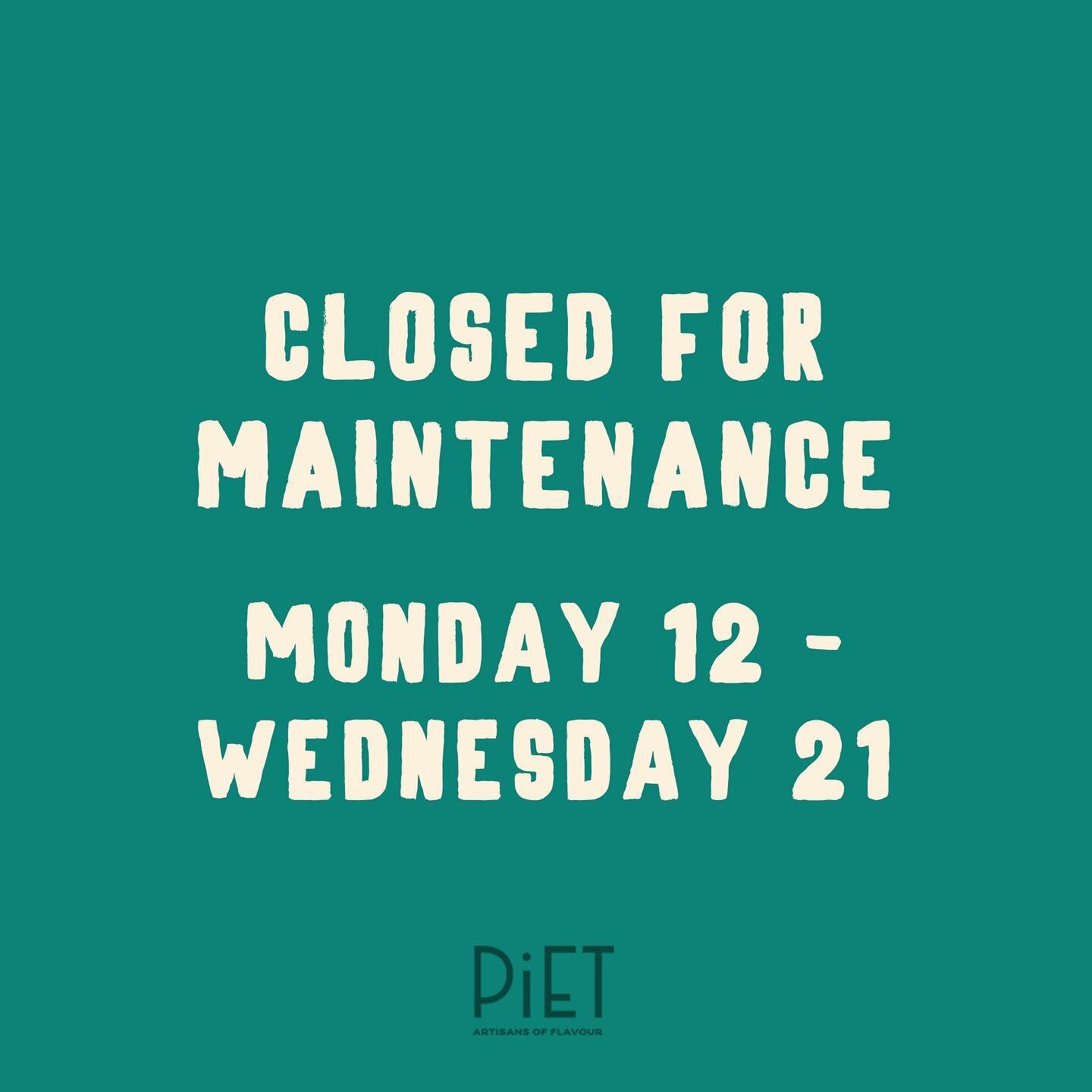 👉🏼 CLOSED FOR MAINTENANCE
👉🏼 GESLOTEN WEGEN ONDERHOUD 

⭐️ FEB 12 - FEB 21 

We are closed for a due maintenance starting this Monday! We apologize for any inconveniences this may cause! This year, and as soon as our peak season approaches, look 