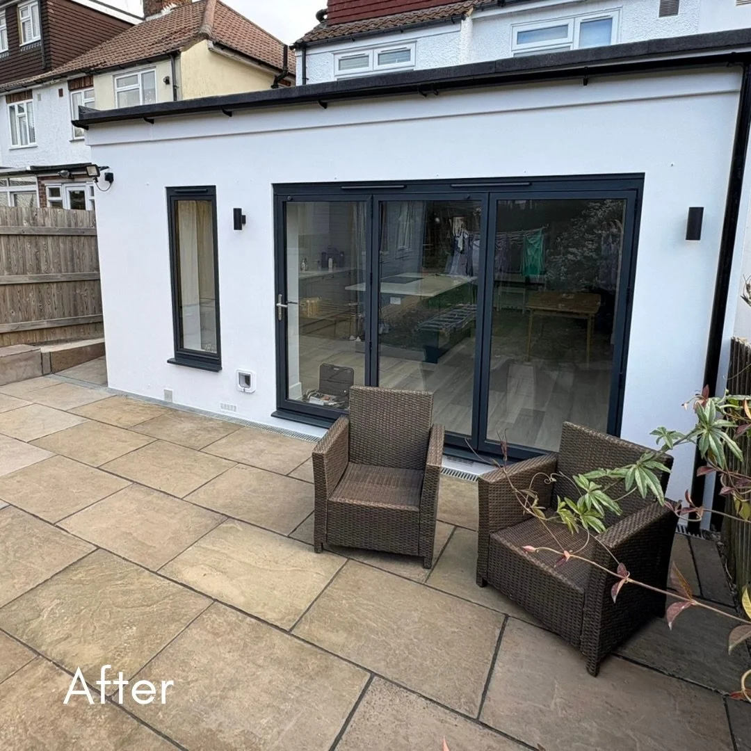 What started as a separate garden space and a disconnected rear has been reworked into a full extension that brings the house and garden together. Large openings and bifold doors now connect directly onto the patio, turning what was once unused space