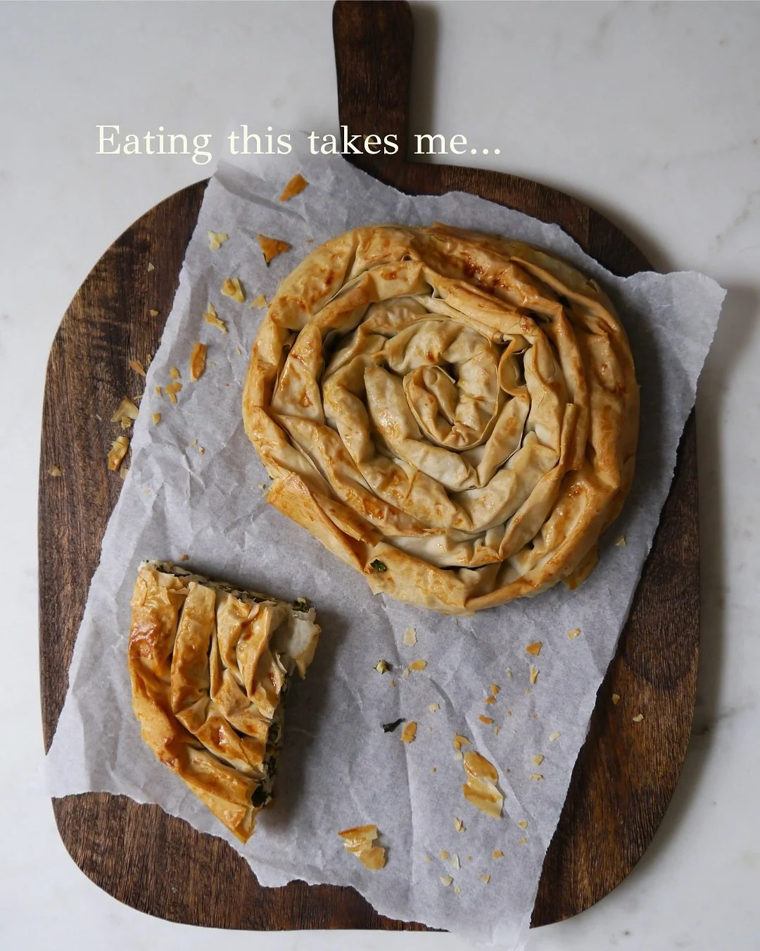 Eating this takes me&hellip; home ❤️🇦🇱

I always feel incredibly lucky to be able to call Albania my second home and every time I cook byrek, I&rsquo;m instantly transported back. 
Back to long, sun-soaked days on the beach; breathtaking hikes thro