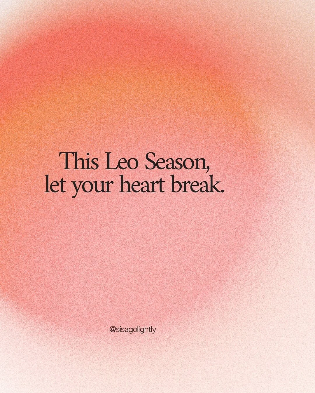 I keep staring at the screen, trying to come up with something thoughtful to say, something insightful about Leo season, something inspiring about the heart Leo rules. 

But what is there to say about the heart in the face of millions being deliberat