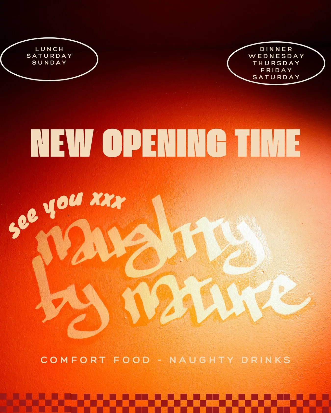 New timings - same vibes.