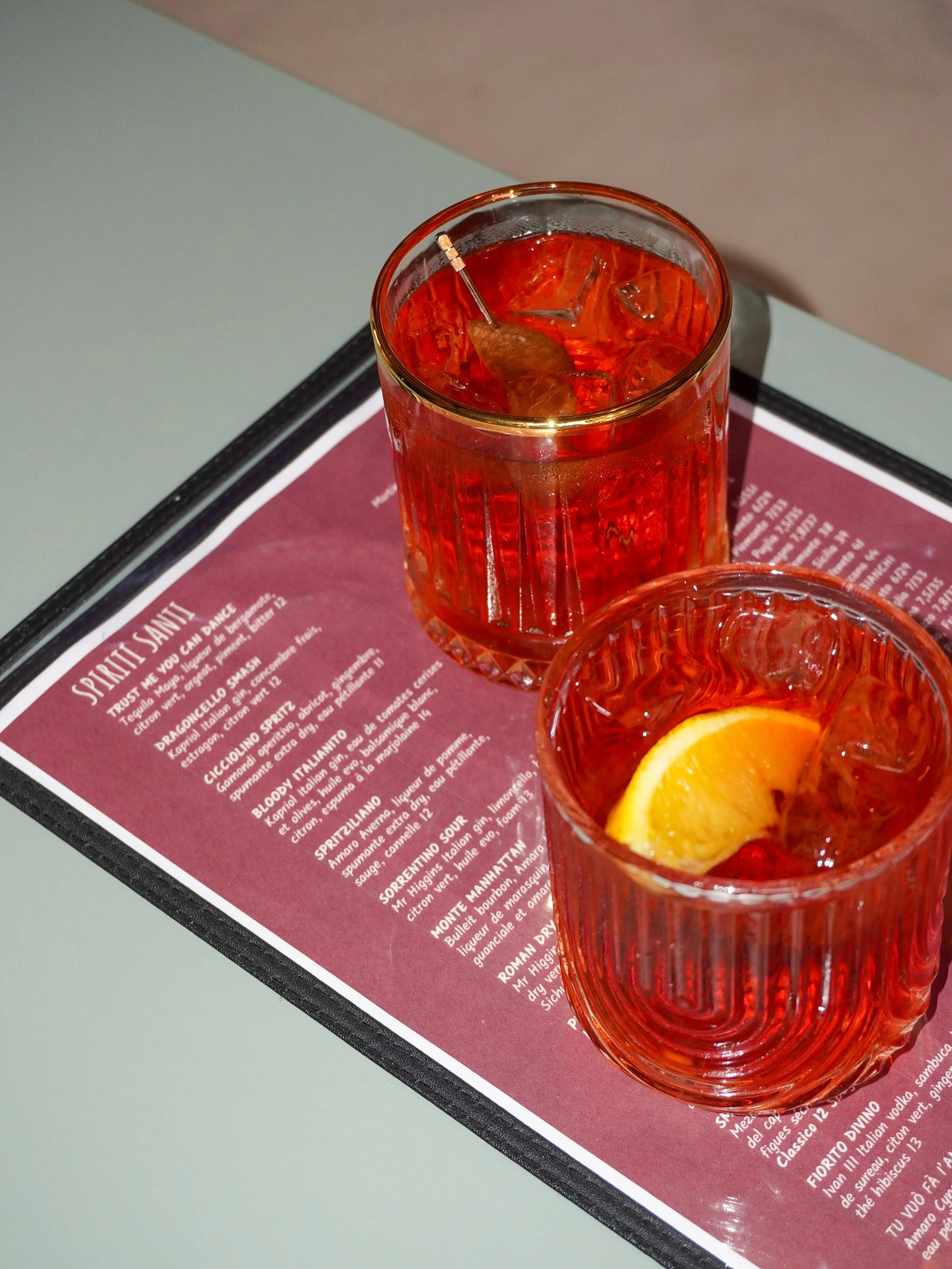 Out of office vibes. 

2 negroni and one painzetta to share.