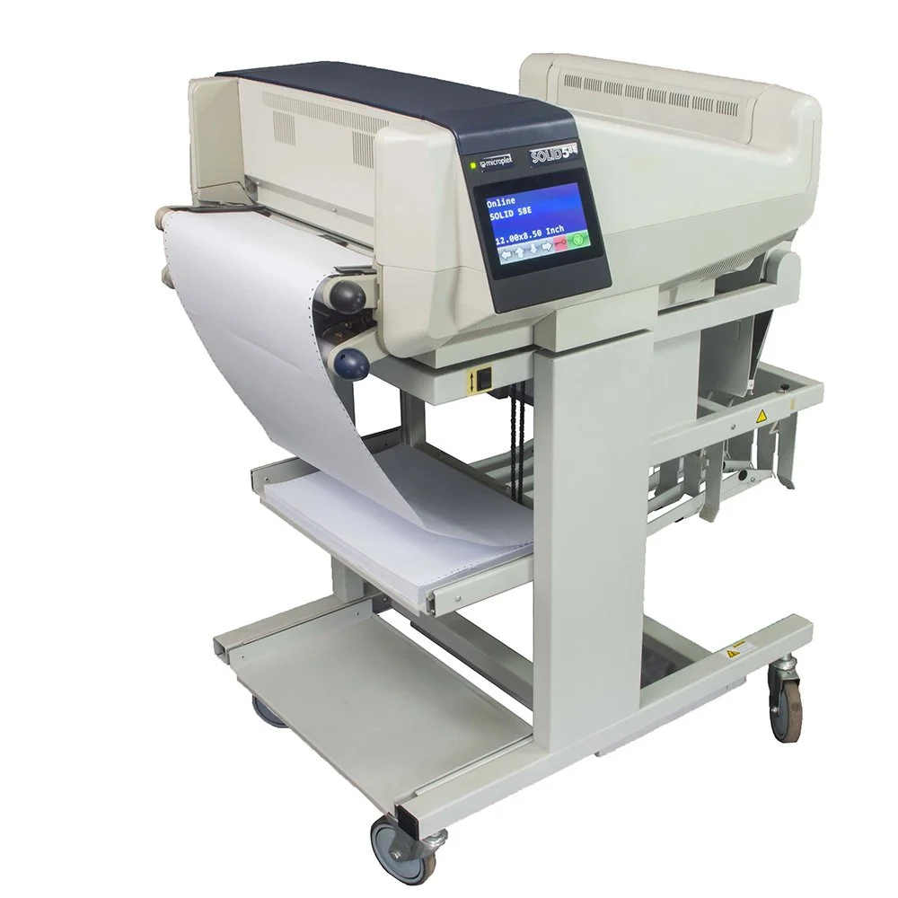 Microplex SOLID 58E MICR industrial MICR laser printer for cheque processing and financial documents
