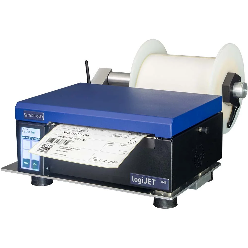 Microplex logiJET TM8 industrial printing solution for mobile warehouse systems
