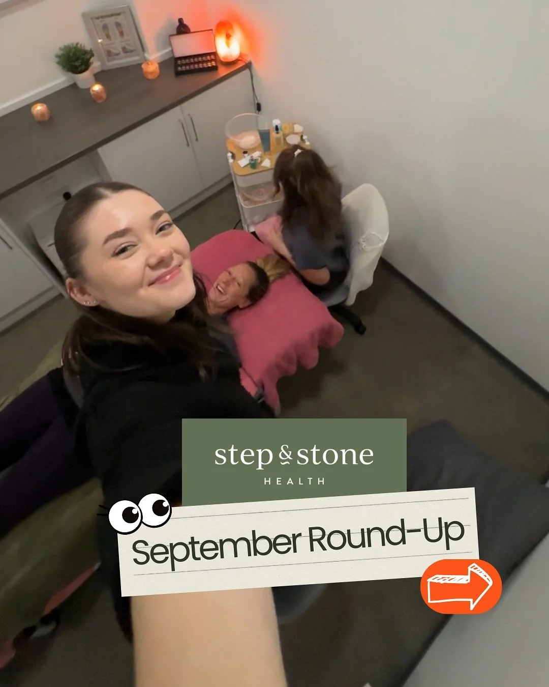September Round-Up 🎬

Hattie made her usual Tuesday clinic appearances

Emily revealed her reception starter pack: gift cards, the phone, post its for stock orders, David&rsquo;s number&hellip; basically the survival kit of Step &amp; Stone HQ.

We 