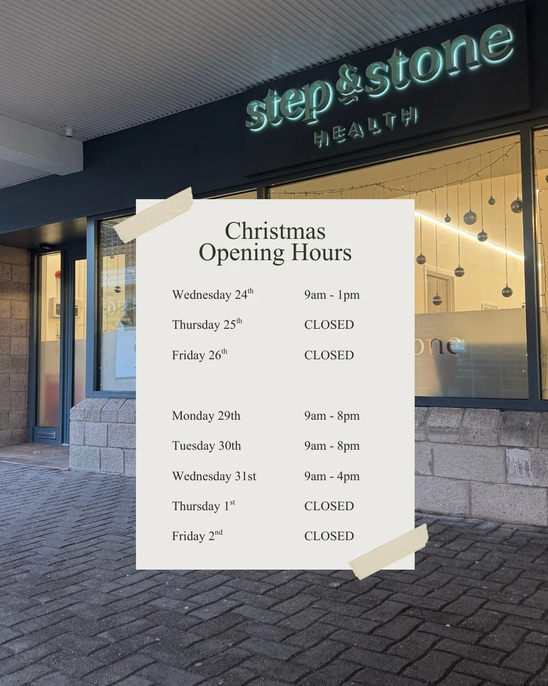 Christmas is the worst time to be stuck on the sidelines.

You wouldn&rsquo;t want to miss the Boxing Day walk because of foot pain👣

You wouldn&rsquo;t want to skip playing with the kids&rsquo; new toys because your hips are too stiff. 

And you de